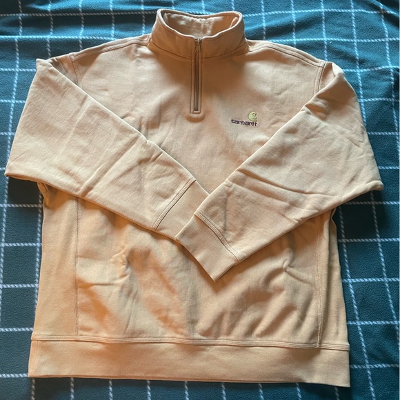 Carhartt WIP Half Zip American Script Sweatshirt Work In Progress XXL - Picture 3 of 9